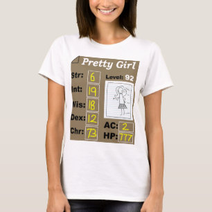 D&d-tecken (nätt flicka) t shirt