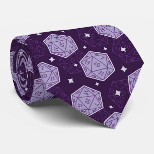D&D Tie, D20 NeckTie, DnD Gift för Dungeon Master Slips