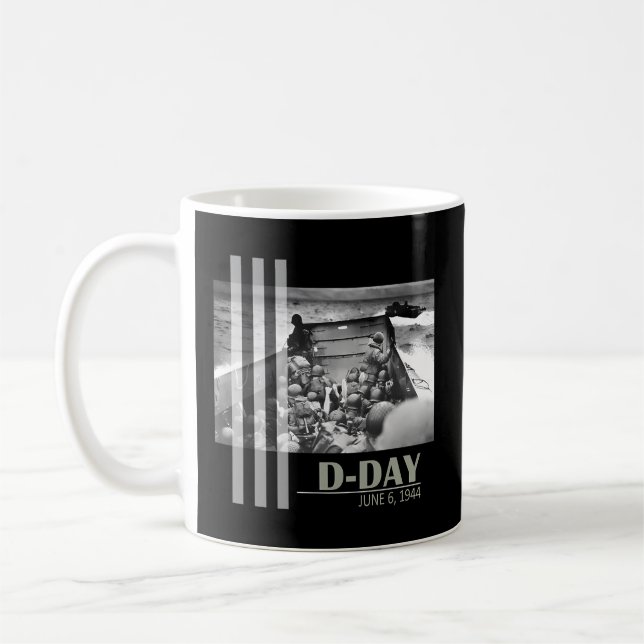 D Dag 06 juni 1944 Ww2 Normandie Landings Kaffemugg (Vänster)