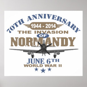 D-Dag 70th årsdagstrid av Normandy Poster