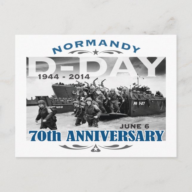 D-Dag 70th årsdagstrid av Normandy Vykort (Framsida)