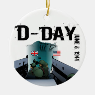 D-dagen 6 juni 1944 julgransprydnad keramik