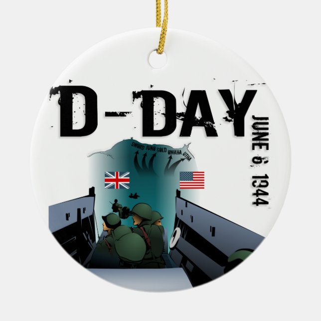 D-dagen 6 juni 1944 julgransprydnad keramik (Framsidan)