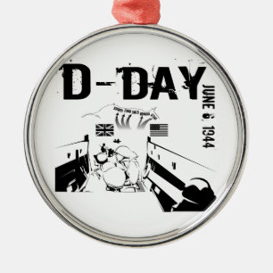 D-dagen 6 juni 1944 julgransprydnad metall