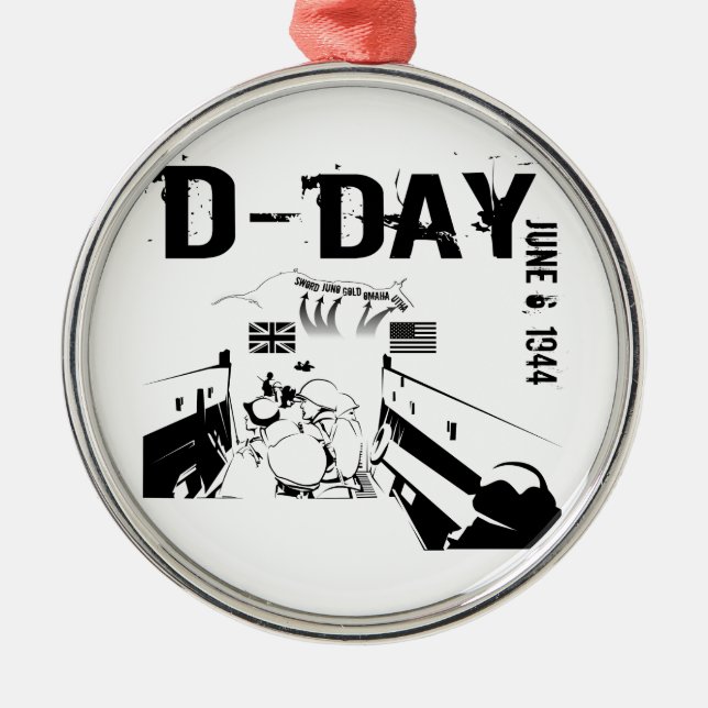 D-dagen 6 juni 1944 julgransprydnad metall (Framsidan)
