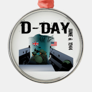 D-dagen 6 juni 1944 julgransprydnad metall