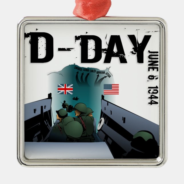 D-dagen 6 juni 1944 julgransprydnad metall (Framsidan)