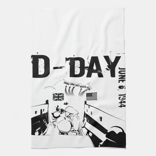 D-dagen 6 juni 1944 kökshandduk (Vertikal)