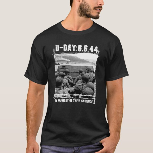 D-dagen: Till minne av offret - WW2 T Shirt (Framsida)