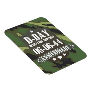 D-Day-jubileumsnål med kamouflage Magnet