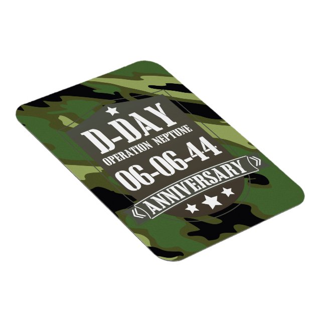 D-Day-jubileumsnål med kamouflage Magnet (Högersidan)