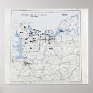D-Day Karta Poster