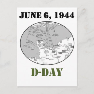 D-Day Karta Vykort
