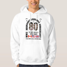 D-DAY NORMANDY LANDINGS WW2 80-årsdagen Hoodie