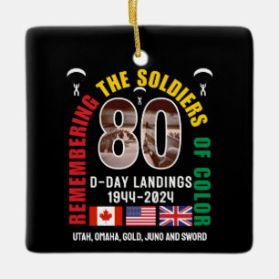 D-DAY NORMANDY LANDINGS WW2 80-årsdagen Julgransprydnad Keramik