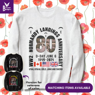 D-DAY NORMANDY LANDINGS WW2 80-årsdagen Lång Ärmad Tröja