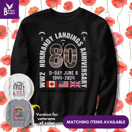 D-DAY NORMANDY LANDINGS WW2 80-årsdagen Lång Ärmad Tröja