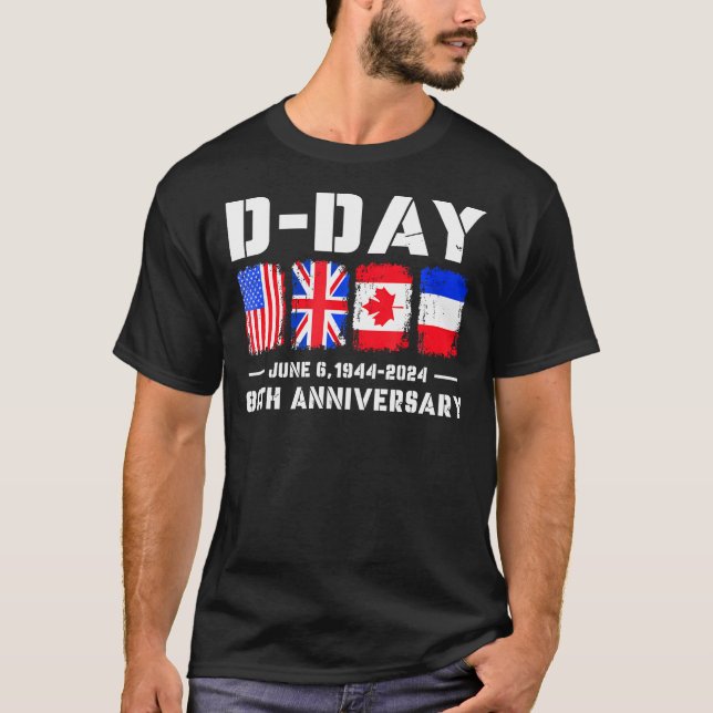 D Day Normany Landings 80:e årsdagen T Shirt 1 (Framsida)