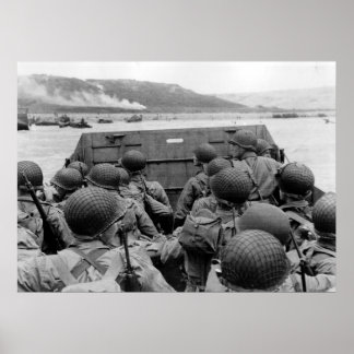 D-DAY Omaha Beach Landing Craft Världskrig II Poster