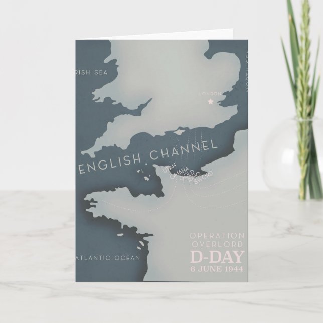 D-Day Operation överherre Militär poster. Helgkort (Framsida)