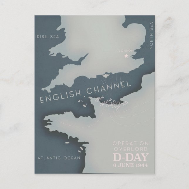 D-Day Operation överherre Militär poster. Vykort (Framsida)
