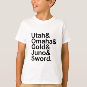 D-Day-stränderna Utah Omaha Gold Juno Sword T Shirt
