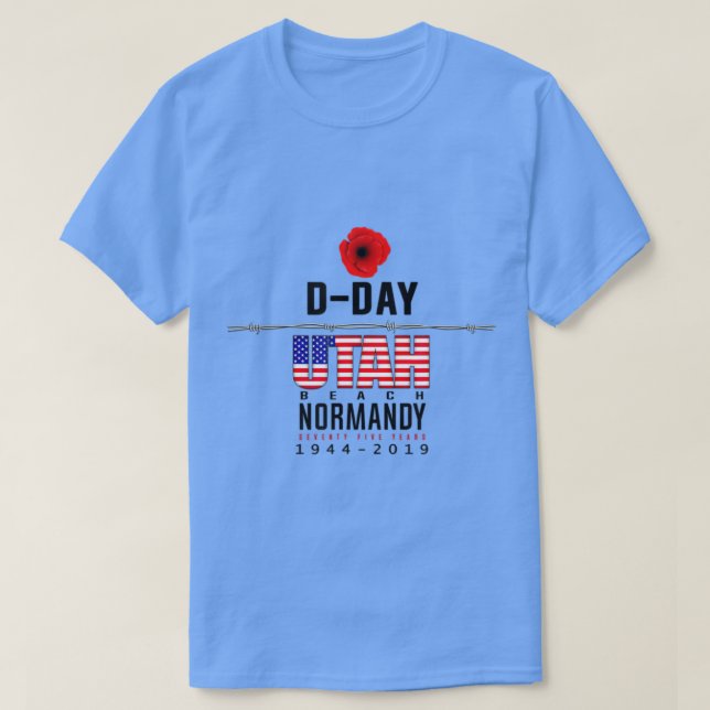 D Day Utah Beach-årsdagen T Shirt (Design framsida)