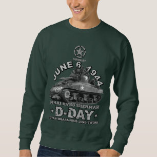 D-Day veterans Day HVSS Sherman Lång Ärmad Tröja