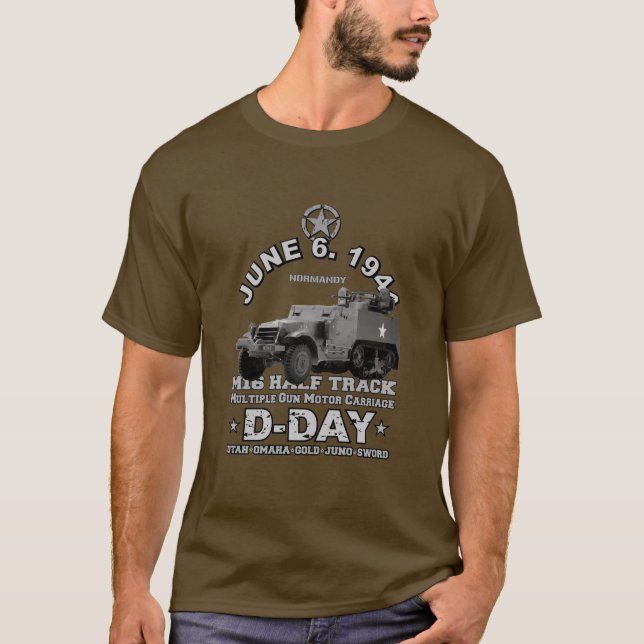 D-Day Veterans Day M16, halvspår  T Shirt (Framsida)