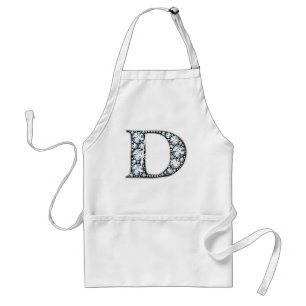 "D" Diamond Bling Apron Förkläde