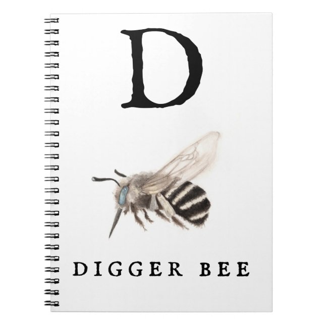 "D" Digger Bee Anteckningsbok (Framsidan)