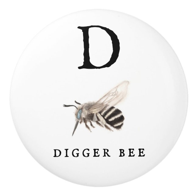 "D" Digger Bee Knopp (Framsidan)