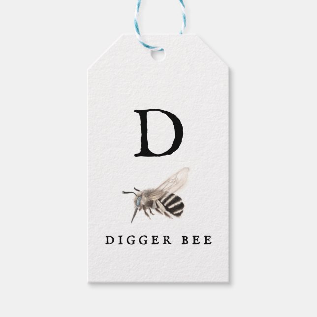 "D" Digger Bee Presentetikett (Framsidan)