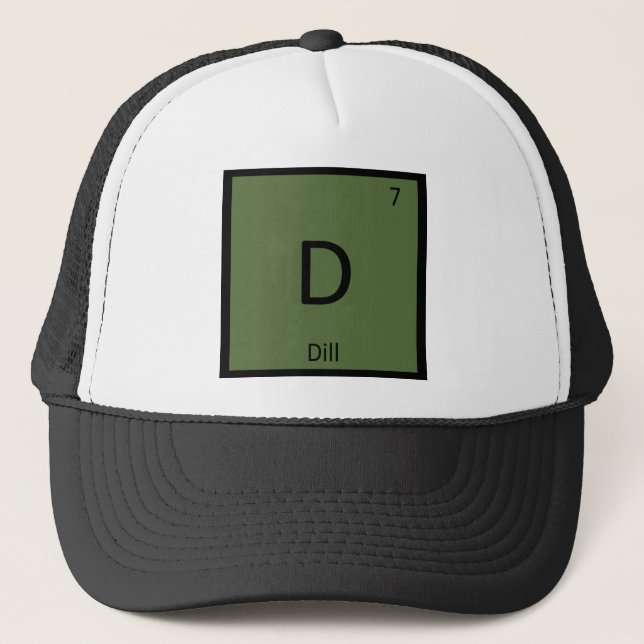 D - Dill Grönsakskemi Periodiska Systemet Symbol Keps (Framsida)