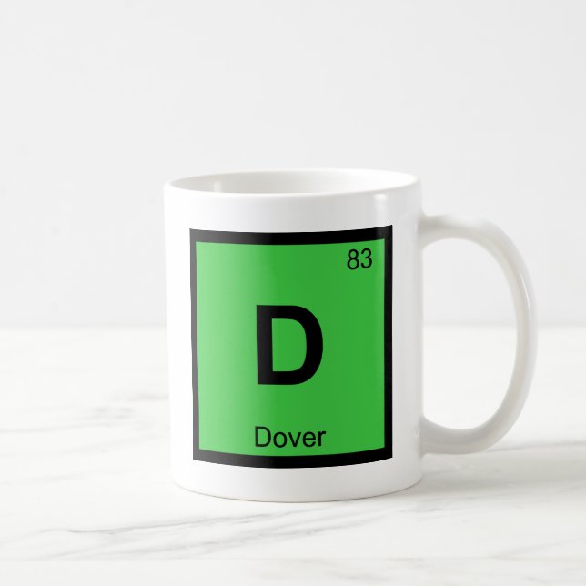D - Dover Delaware Kemi Periodiska Systemets Symbo Kaffemugg (Höger)