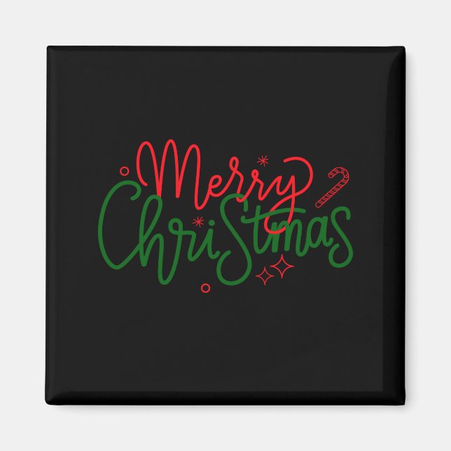 D Family Christmas Family Name  Magnet (Framsidan)