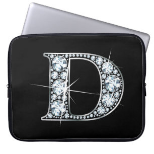 D Faux-"Diamond" Monogram Laptop Fodral