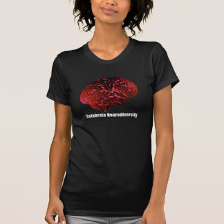 D firar Neurodiversity den röda hjärnT-tröja T-shirt