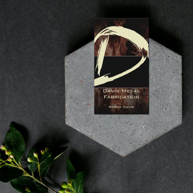 D Flame Monogram-Affärskort Visitkort (Skapare uppladdad)