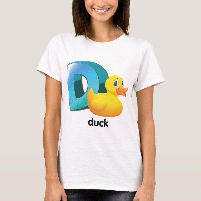 D för Anka-kvinnor T-Shirt (Framsida)