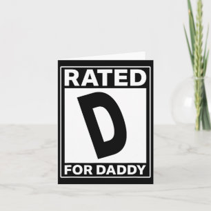 D för pappa Funny Fars dag Kort
