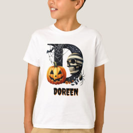 D Första bus eller godis Söta Halloween T Shirt