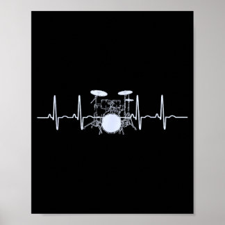 D Hjärtklappning Livlina Musikälskare Present Dmer Poster