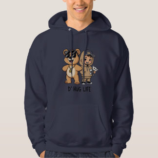 D’ Hug Life Funny Nalle Gangster Hoodie