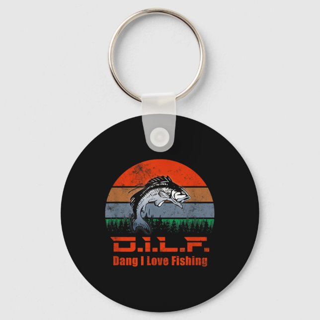 D.i.l.f. - Jättegillar Fiske _ Rolig Fiskare F Nyckelring (Framsida)