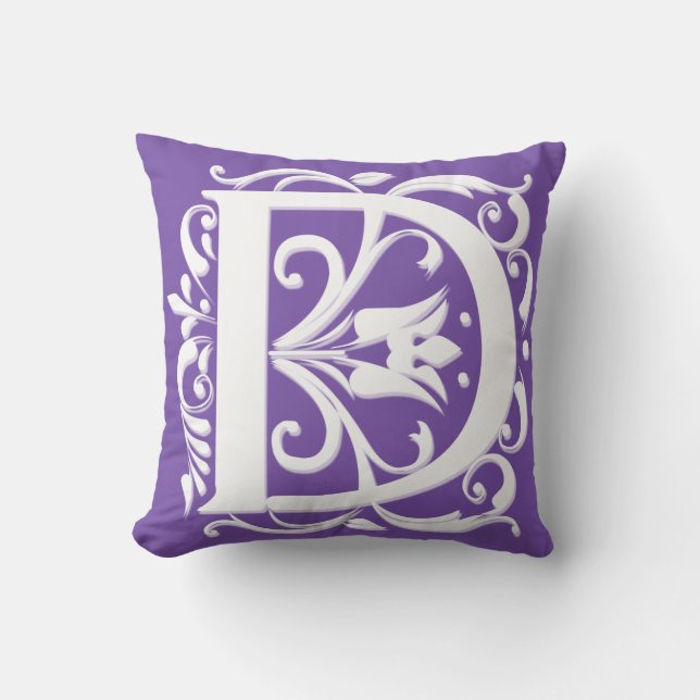 D Initial bokstavsmonogram - Kudd Kudde (Framsida)
