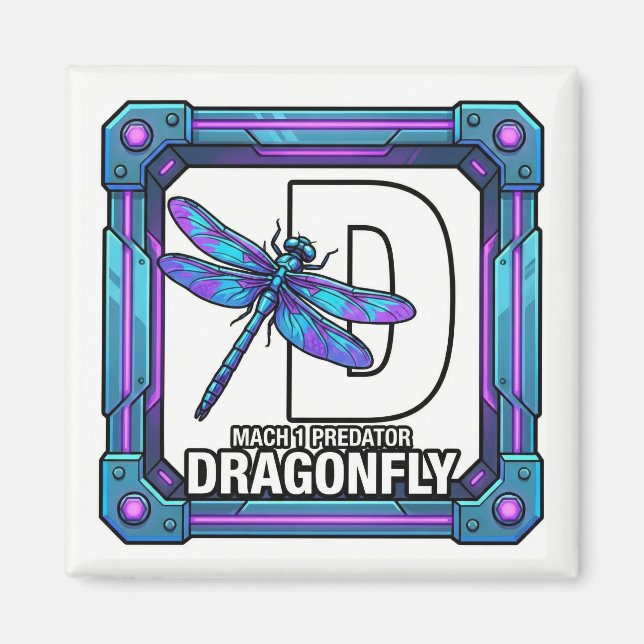D is for Dragonfly – GTA Style ABC Learning Magnet (Framsidan)