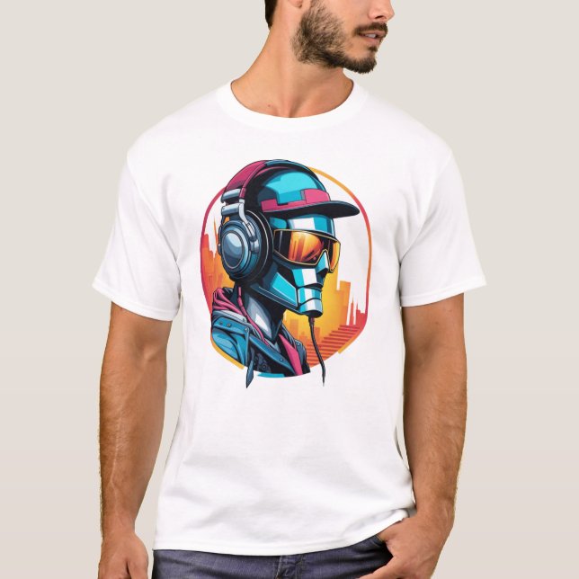 D.J robot T Shirt (Framsida)