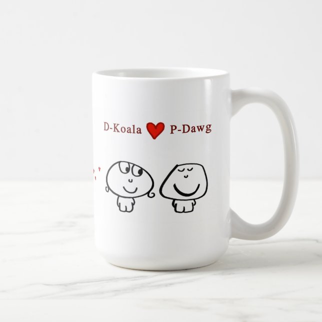 "D-Koala hjärta P-Dawg ", Kaffemugg (Höger)