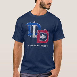 D-Ligan sammandragsyra tvättar logotypT-tröja T-shirt